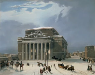 Le Théâtre Bolchoï à Moscou, imprimé par Lemercier, Paris, années 1840